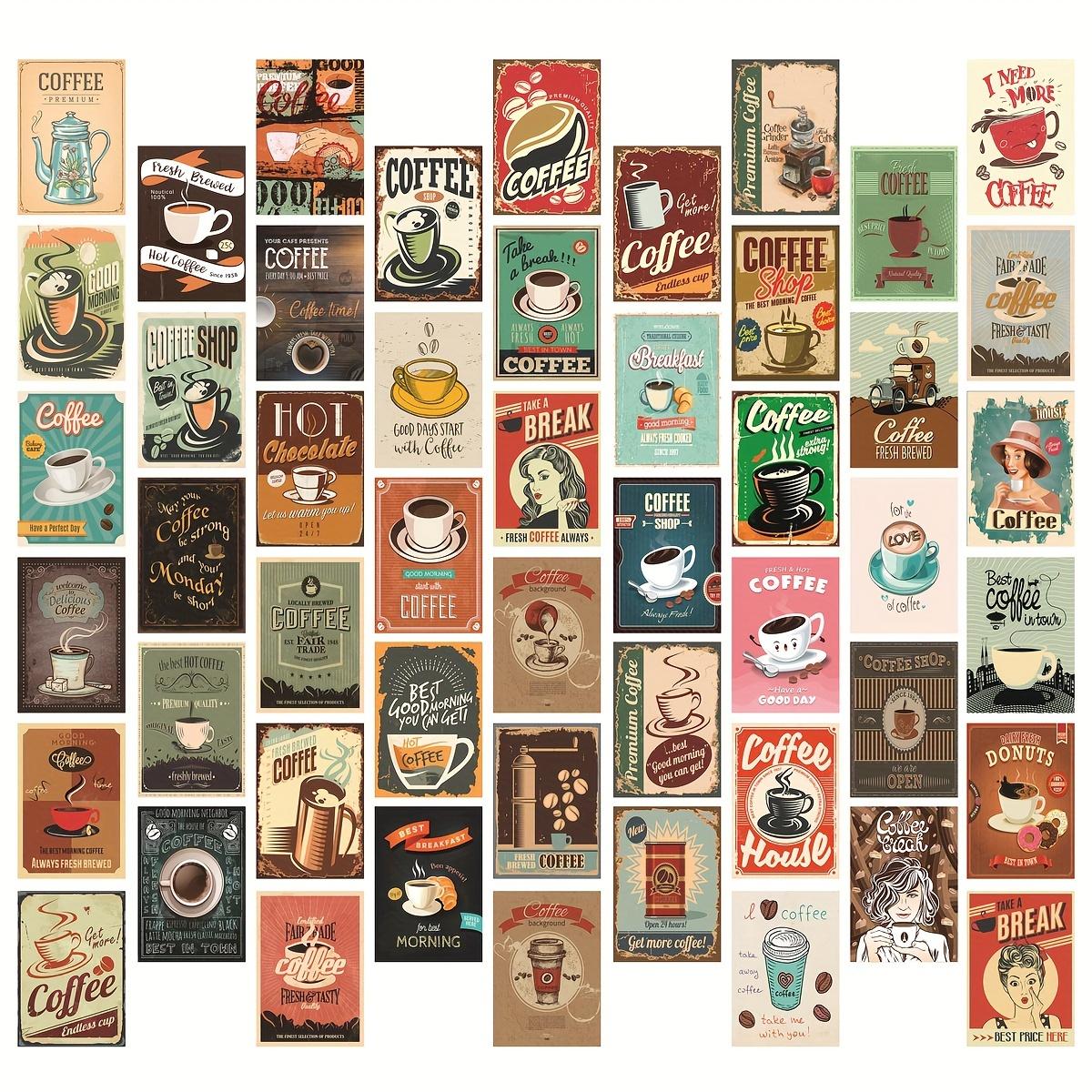 TEMU 50pcs Vintage European And Cafe Decoration Indie Room Decor For Bedroom Aesthetic Picture For Trendy Wall Prints Kit Photo Wall Decorations Postcard 4x6inch, Eid Mubarak