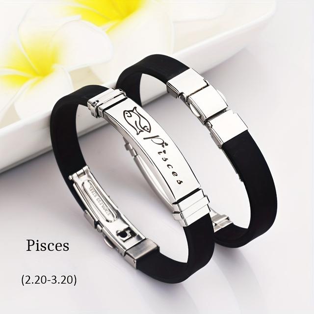 TEMU 2023 Steel 12 Zodiac Bracelet - Exquisite Soft Leather Design