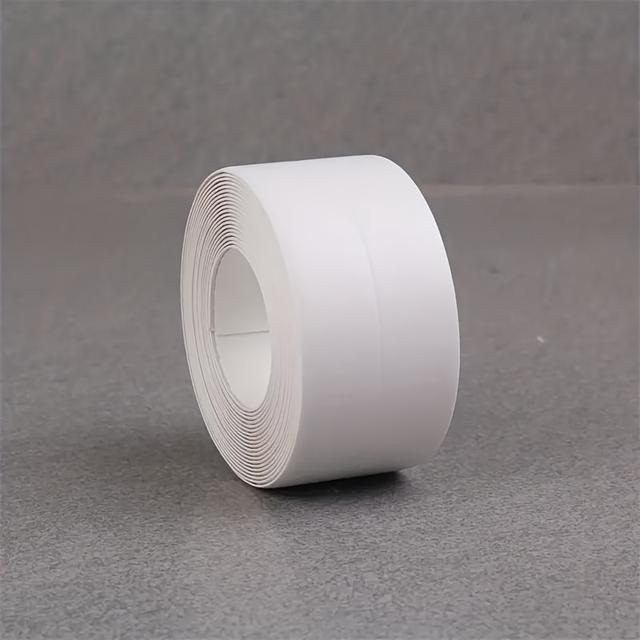 TEMU Self-adhesive Door And Window Seal Strip, Glass Door Bottom Windproof Sticker, Aluminum Alloy Window Insulation Soundproof Waterproof Tape For Kitchen Bathroom Countertop Seamless Sealing