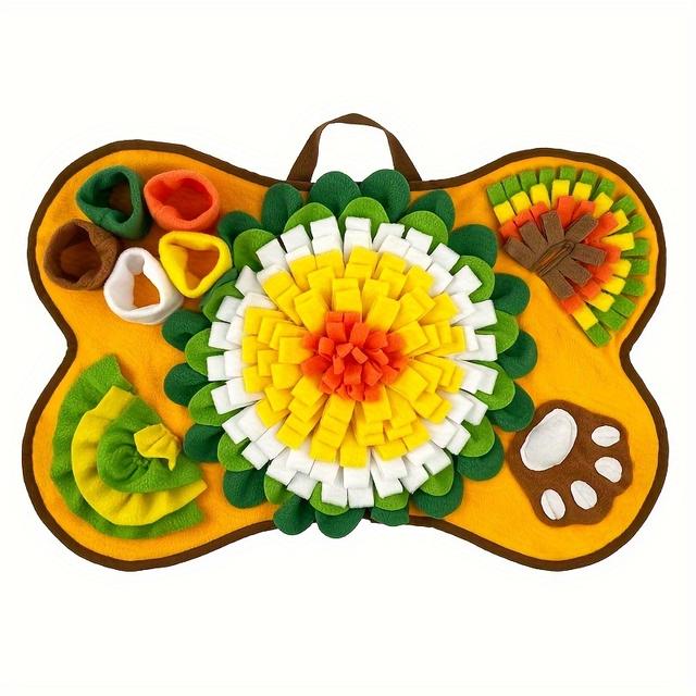 TEMU 1pc Pet Sniffing Mat For Dogs, Interactive Durable Dog Slow Feeding Pad, Training Mat For Foraging Skills And Slow Eating