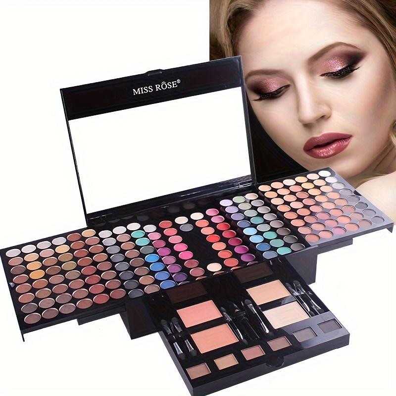 TEMU Conjunto de Paleta de de Olhos Piano de 180 Cores, Paleta de Maquilhagem em Pó Blush, Pó Base Mate e , Maquilhagem Delineadora Líquida