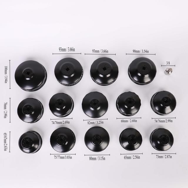 TEMU JX-15pcs/C Llave para Placa de Filtro de Aceite Tipo Cuenco