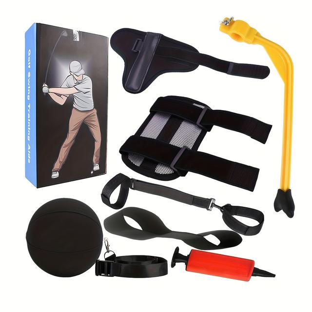 TEMU Set de herramientas de corrección de bolas de golf , que estabilizadores de muñeca y correctores de posición de piernas para principiantes