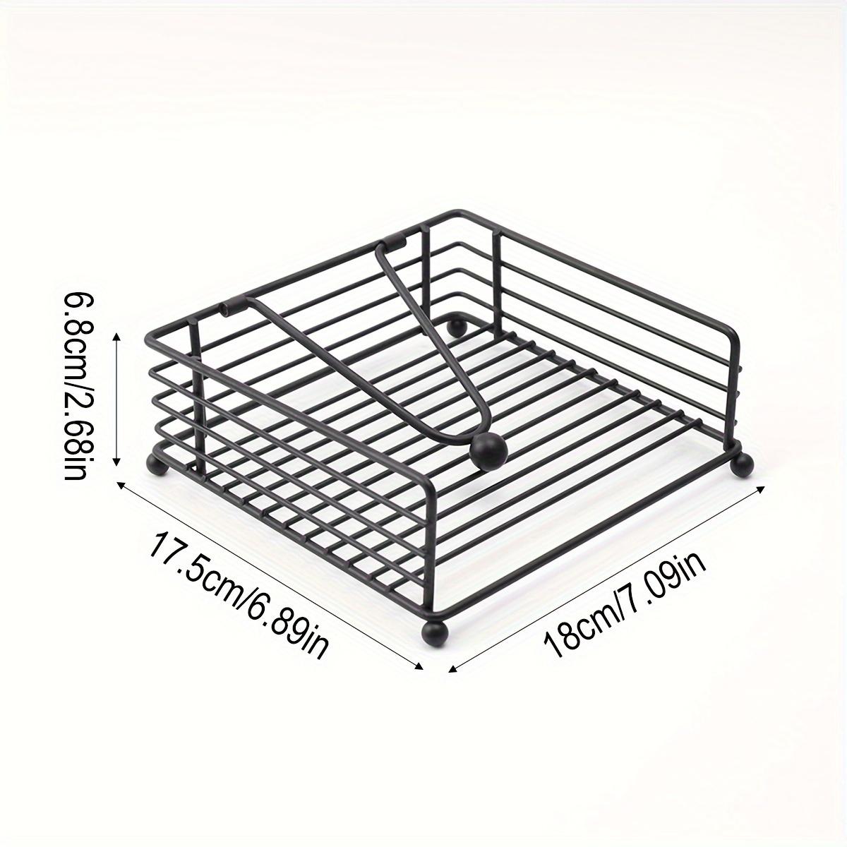 TEMU 1pc Of Square Iron Tissue Holder, A Easy And Multifunctional Napkin Storage Stand, Suitable For Storage Additions , Living Room, And Bathroom