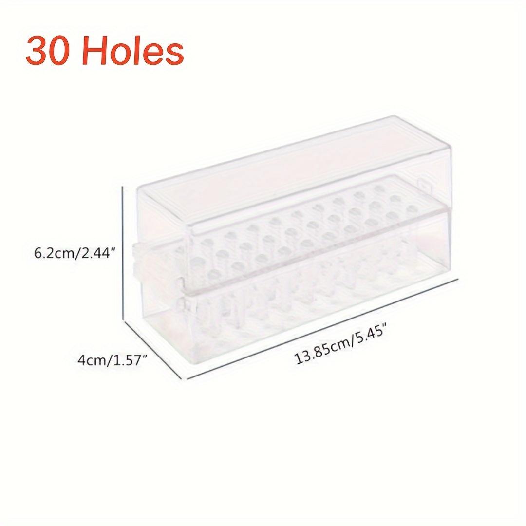 TEMU Nail Drill Bit Organizer - 30/48 Slot Storage Box For Nail Grinding Heads, Manicure Tool Display Stand & Cutter Holder, Drill Bits, Milling Cutter, Container