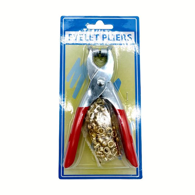TEMU 1pc Durable Metal Hole Punch Pliers, Manual Round Hole Cutter For Diy Crafts, No Electricity Required, Portable Perforated Hole Tool With Assorted Colors, Hole Puncher For Paper