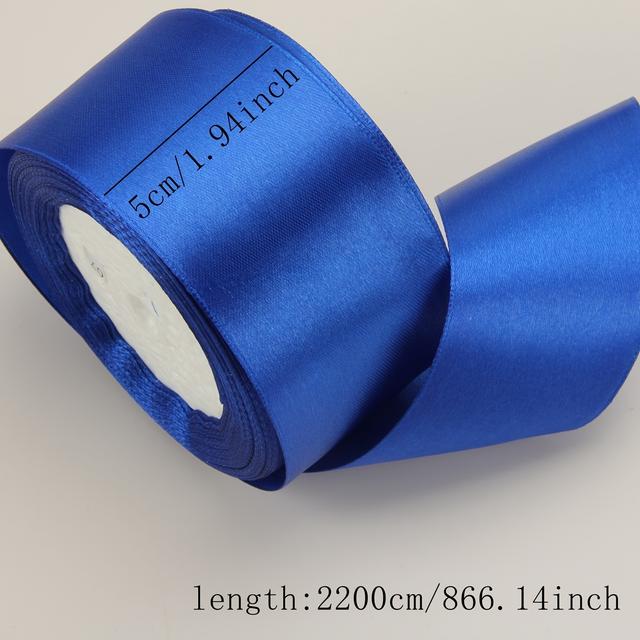 TEMU 22m Satin Ribbon Roll - 5cm Wide, Vibrant Colors For Gift Wrapping, Wedding & Party Decorations, Handmade Bows, Craft Projects, And Diy Gift Boxes, Christmas Ribbon