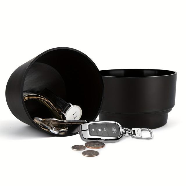 TEMU Doniczka z Ukrytym Sejfem i Tajnym Przedziałem, Sekretny Schowek na Klucze, Ukryty Sejf na Klucze (Jasny Czarny)