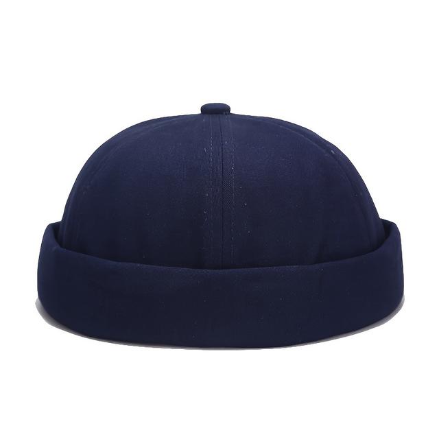 TEMU Unisex Docker Sailor Biker Cap Men Adjustable Casual Brimless Skull Loop Beanie Hat Solid Men Hat