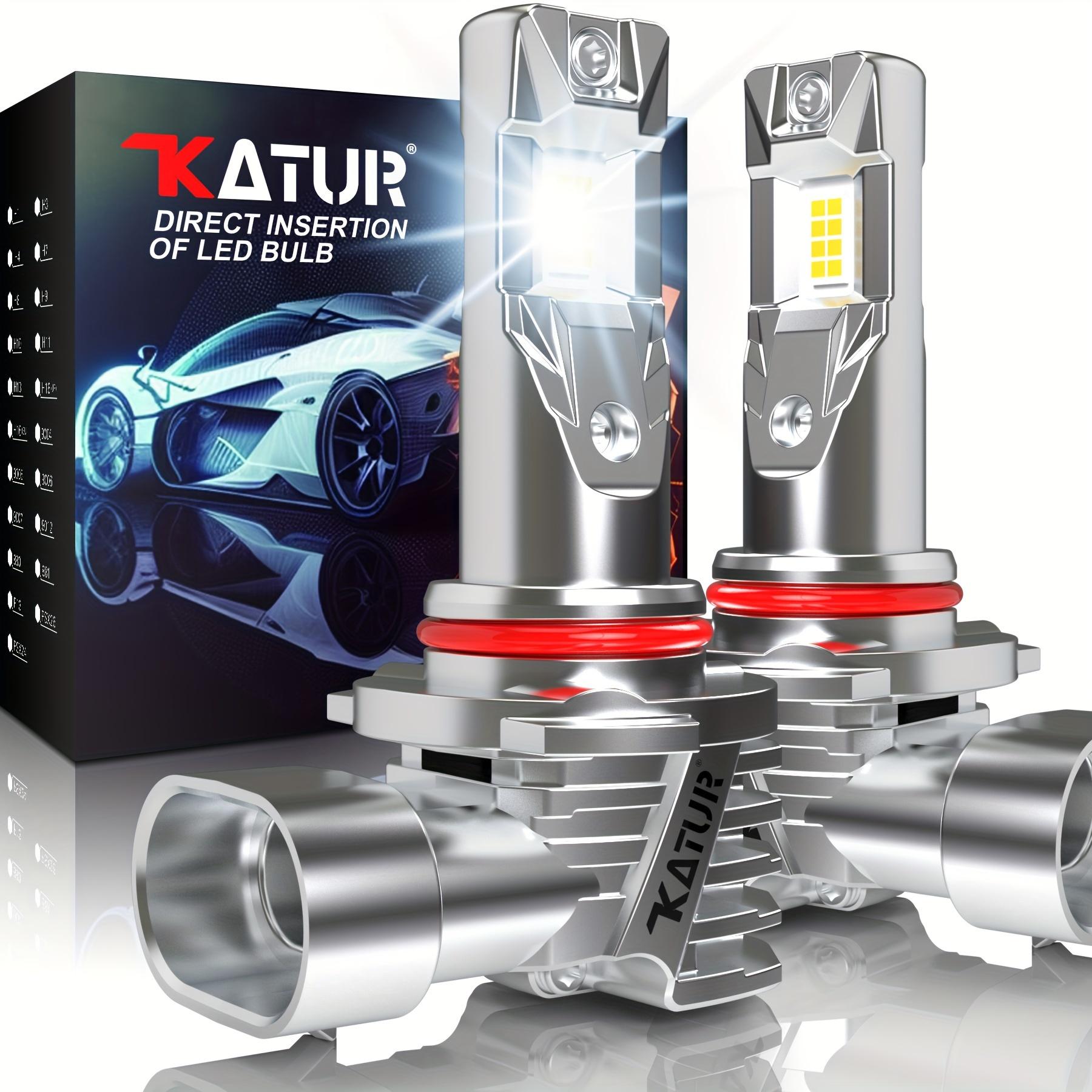 TEMU 2pcs Faróis de LED de Potência 9005 HB3 para Carro Farol 1:1 Tamanho Brilhante 6000K Lâmpadas de Carro Super Brilhantes Plug and Play Anti- DRL