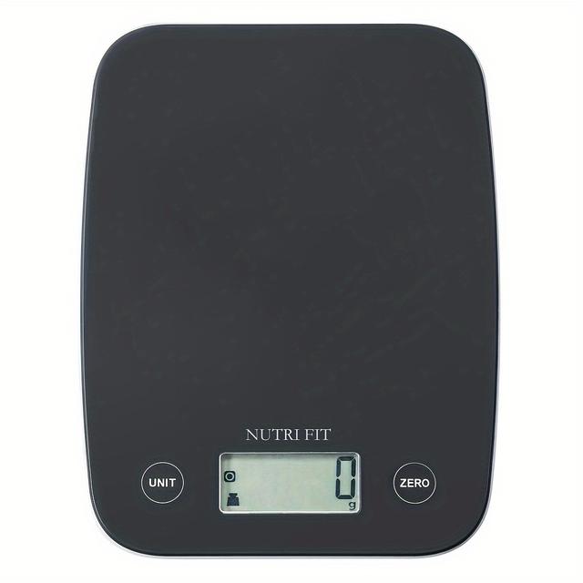 TEMU 1pc Nutri Fit 5kg/11lb Digital Kitchen Scale Weight With Lcd Display, Grams And Ounces For Baking Cooking And Meal Prep 5 Function For Weight Loss, Ingredients, Dieting, And , No Battery