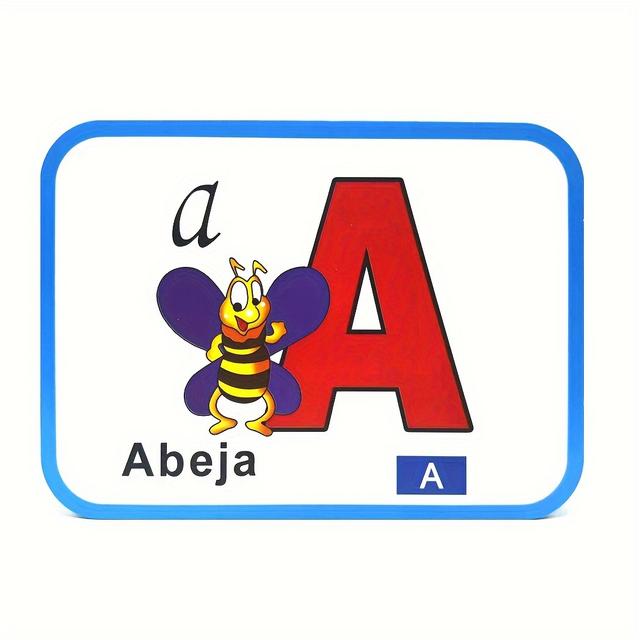 TEMU 1 stuks van 28 Spaanse Alfabet Leerkaarten