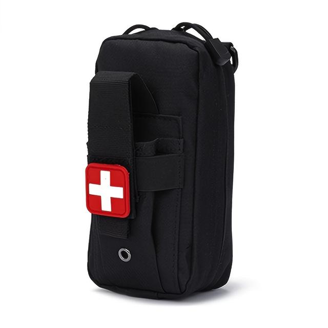TEMU Portable Outdoor Bag, Tactical Molle, 1000d Fabric - Using Durable Polyester Blend Material, Durable Zipper Closure Design, Waist-hanging Medical Bag, Storage Bag, Used For Outdoor Camping