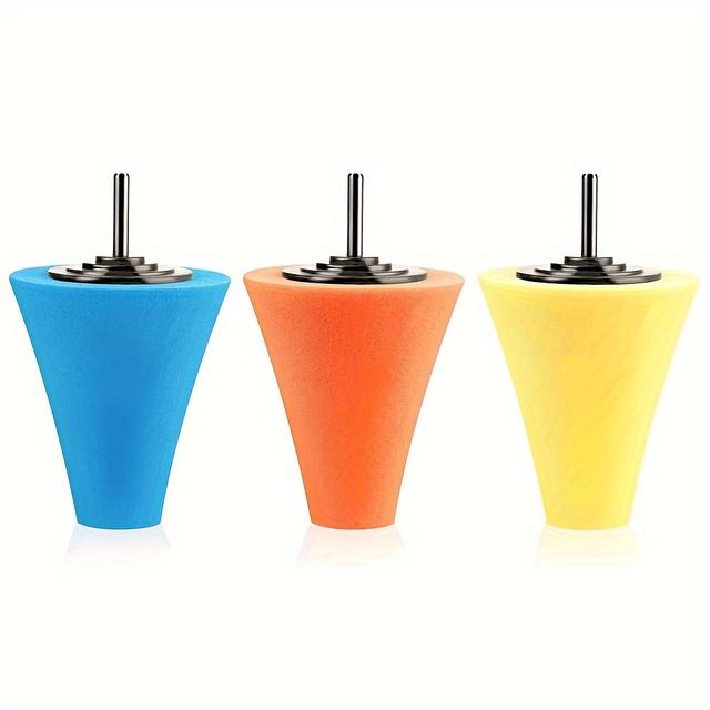 TEMU Cone-shaped Polishing Sponge For Car Tires