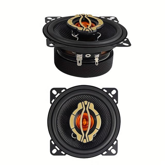 TEMU Qmf Kl-40b High-performance Car Speakers - 600w Max, 4" Coaxial Horns With Deep , , Shockproof Design, , Mp3 Compatible