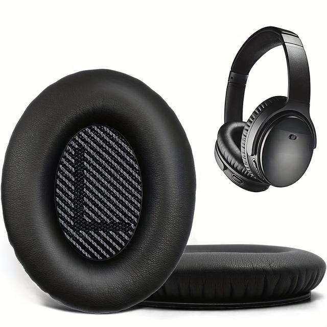 TEMU Replacement Ear Cushions For And 35 Ii Headphones, Compatible With Models Including Qc 35, Qc 25, Qc 15, Qc 2, , Ae 2i, Ae 2w, Soundlink, And Headsets, As Well As Ear Cup Covers For Repair