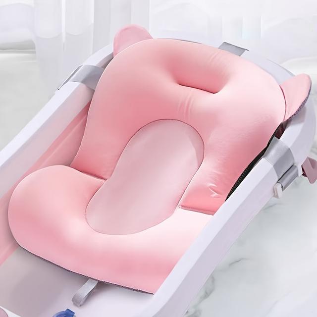 TEMU وسادة حمام للأطفال، سجادة حمام مانعة للانزلاق، شبكة حمام للمواليد، شبكة استحمام، شبكة حمام محببة