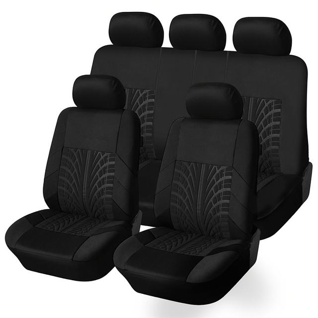 TEMU Sport Style Tire Tracking Car Seat Cover Universal Size Seats Cars, Suvs, Pickup Trucks