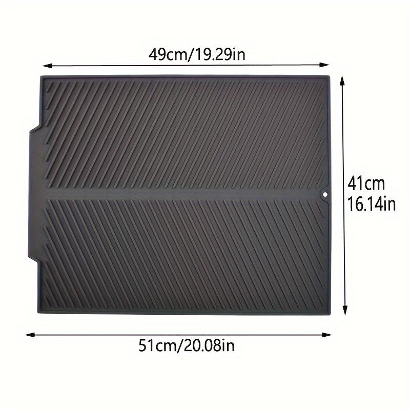 TEMU Silicone Drain Mat, Foldable Kitchen Drying Mat, Dish Drying Mat, Fruit And Vegetable Utensil Drain Mat, Sink Mat, Tabletop Storage Mat