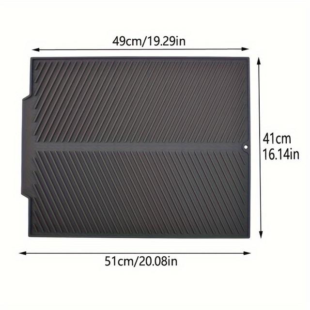 TEMU Silicone Drain Mat, Foldable Kitchen Drying Mat, Drain Mat, Fruit And Vegetable Tableware Drain Mat, Sink Mat, Dining Table Storage Mat