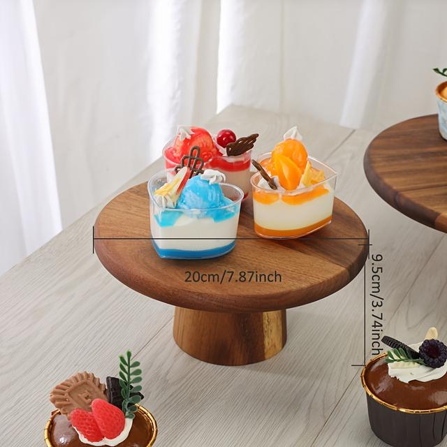 TEMU Wooden Cake Stand Suitable For Various Uses, Serving Desserts, Afternoon Tea, And Displaying Cupcakes And Cakes .