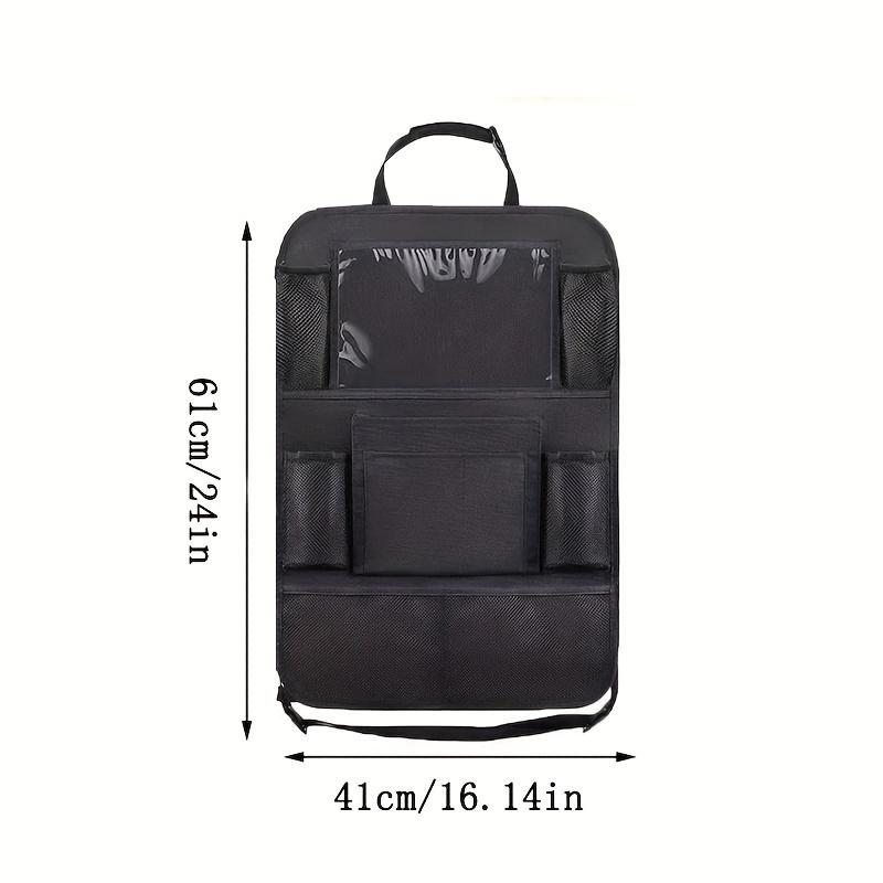 TEMU Car Seat Back Storage Bag, Durable Car Seat Organizer With Tablet Holder, 12 Storage Pockets Seat Back Protectors