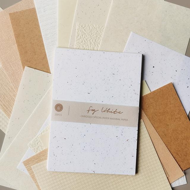 TEMU 20sheets Textured Decorative Hand Bottoming Background Material Junk Journal Planner Scrapbooking Decorative Diy Background