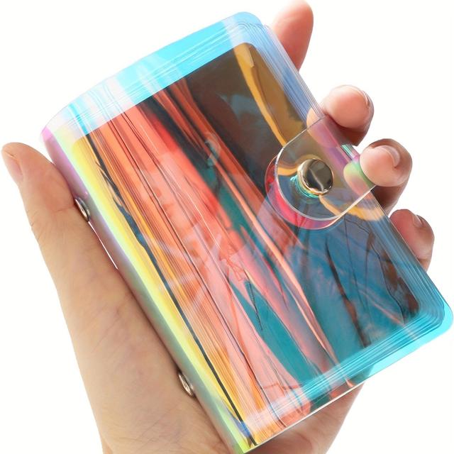 TEMU Álbum de fotos pequeño con capacidad para película mini Fujifilm, película Polaroid, tarjetas fotográficas Kpop, almacenamiento de tarjetas de crédito con 36 ranuras