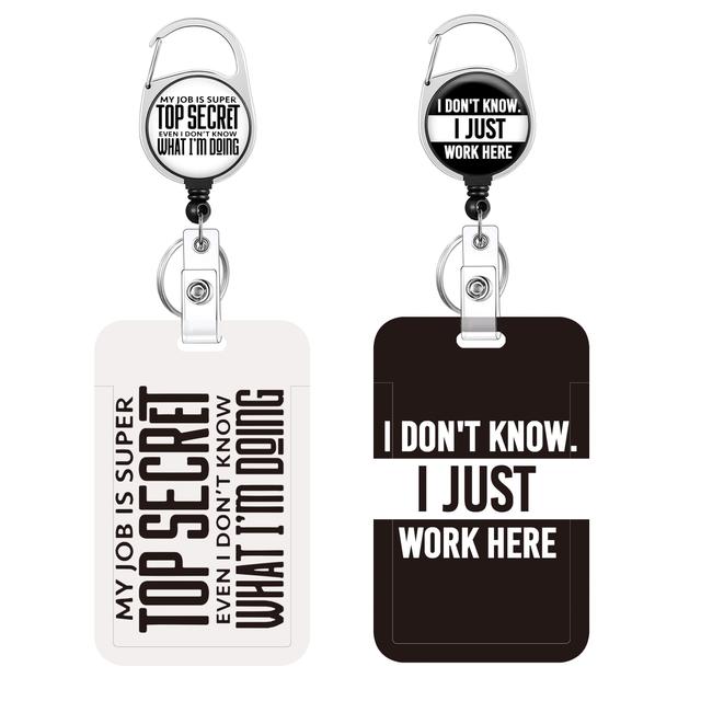 TEMU 2d 2 Sets Of Id Card Holders, Retractable Badge Reels, Badge Clips, Medical And Nursing Office Id Card Holders, Student Id Card Holders, Retractable Access Card Holders, Keychains