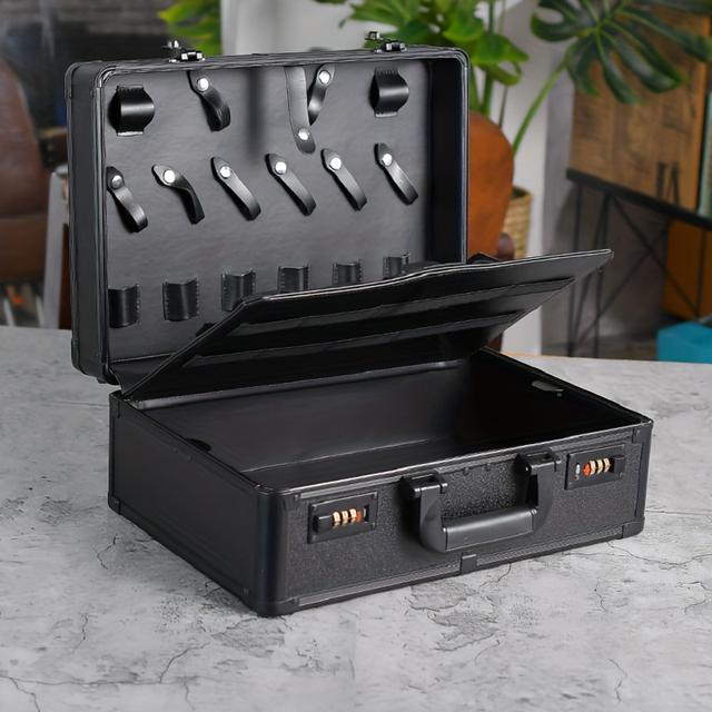 TEMU Caixa De Ferramentas Para Barbeiro, Estojos De Viagem Para Barbeiro Para Fornecedores De Salão, Caixa De Organizador De Ferramentas De Cabeleireiro Com Fechadura De
