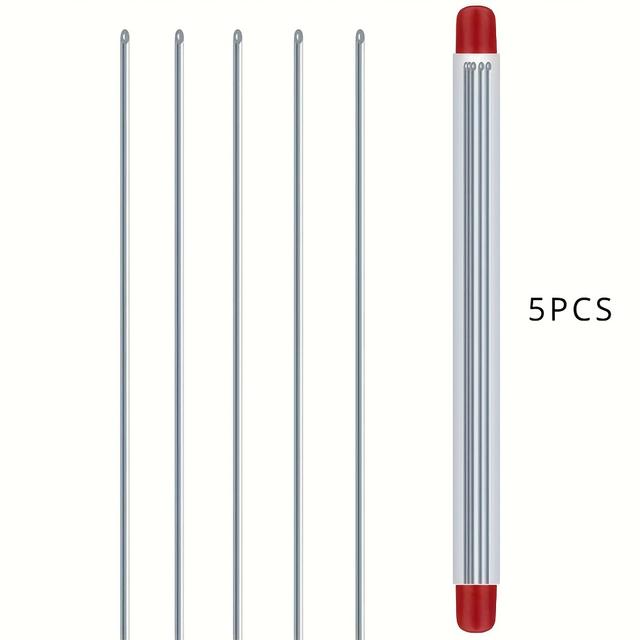 TEMU 5개 세트의 빈 지렁이 낚시 바늘, 지렁이 미끼 바늘, 낚시 용품