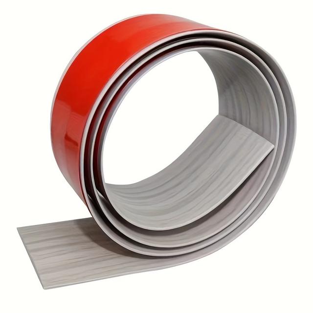 TEMU 1pc Elegant Wood Grain Design, 4cm X 3.3ft Self-adhesive Floor Transition Strip, Laminate & Vinyl Floor Covering