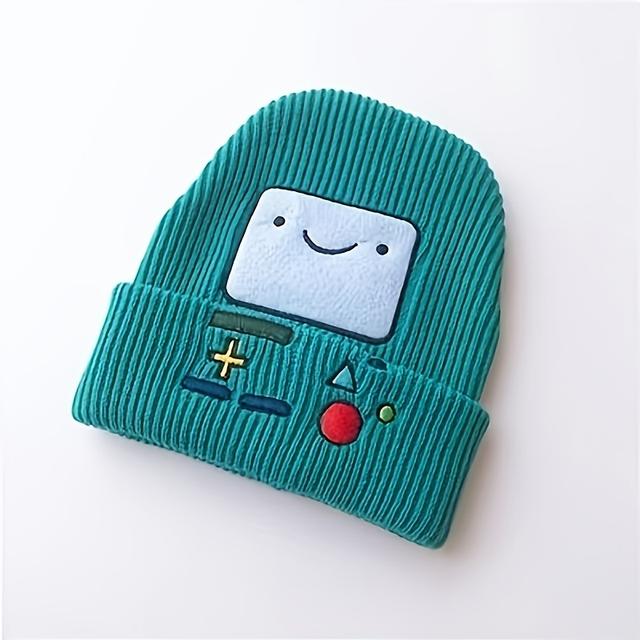 TEMU 1 قطعة قبعة صوفية دافئة للرجال مع حشوة بلاستيكية PE - مزينة بتصميم ، مناسبة للشتاء، قابلة للغسل اليدوي والتجفيف، مثالية للأنشطة الخارجية والطقس، أسلوب كاجوال - دفء مريح