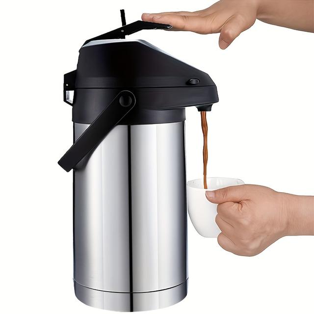 TEMU Airpot Drink Dispenser, Coffee Dispenser, Stainless Steel Urn