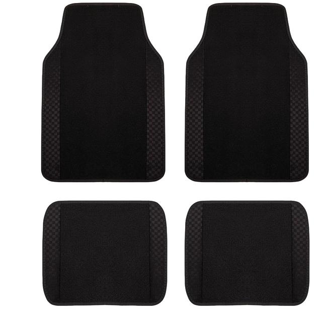 TEMU 4pcs Tapetes de Carro à d'Água e Duráveis - Fácil de Limpar, Proteção para Todas as Condições Climáticas para uma Experiência de Condução Organizada e Confortável