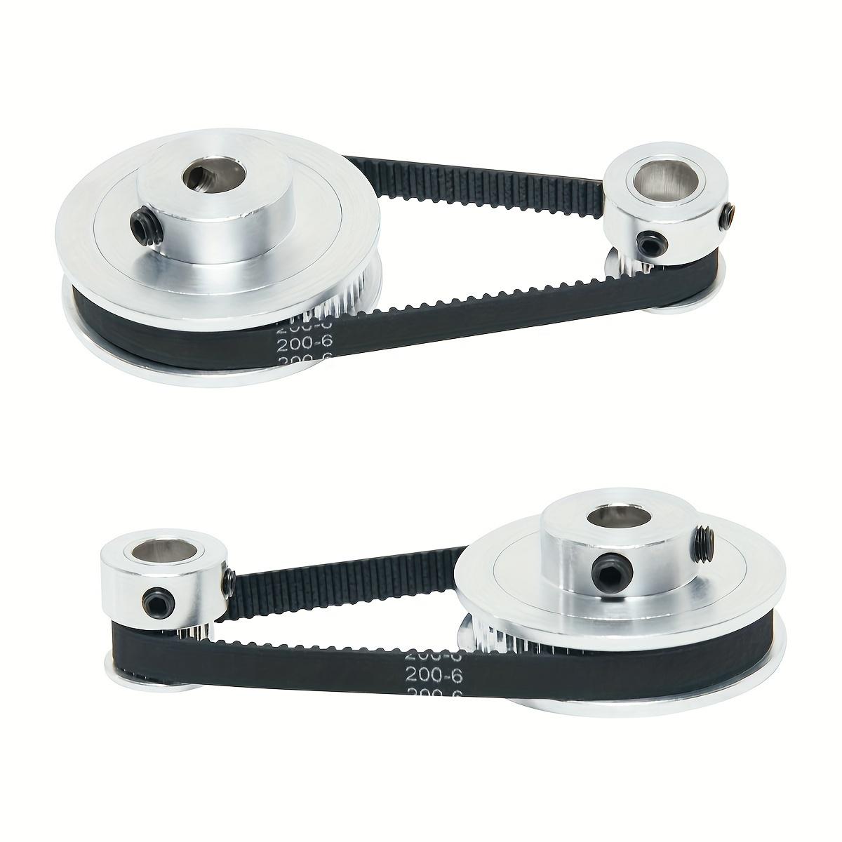 TEMU 2pcs Set 2gt Timing Pulley 20&60 Teeth 8mm Bore Wheel With 2pcs Length 200mm Width 6mm Belt (20-60t-8b-6)