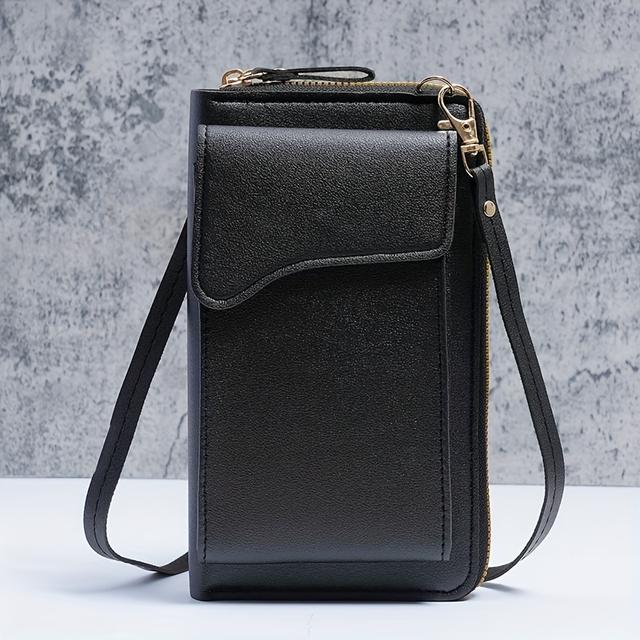 TEMU Fashion Crossbody-Handytasche, Einfarbige Schultertasche, Damen-Casual-Handtasche & Telefon-Geldbörse