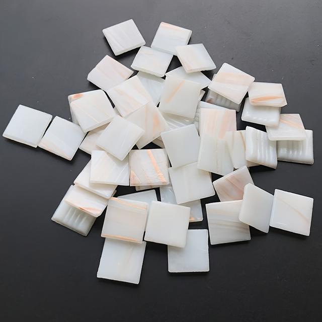 TEMU 40pcs Hot Melt Molding Mosaic 0.787*0.787in Translucent Ice Jade Mosaic Handmade Diy Decorations Art Painting Square Material Suitable For Creative Decorative Puzzle