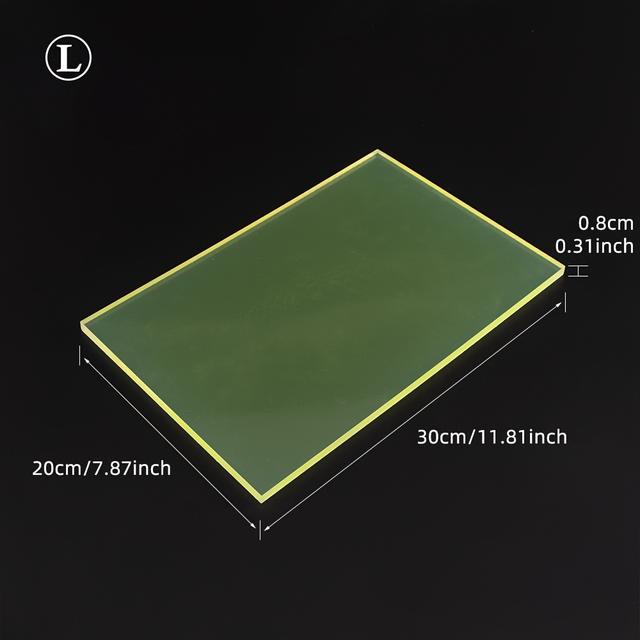 TEMU Матеріал для різання отворів з гуми для штампування та захисту столу від ударів, виготовлений з прозорої гуми для ремонту шкіри