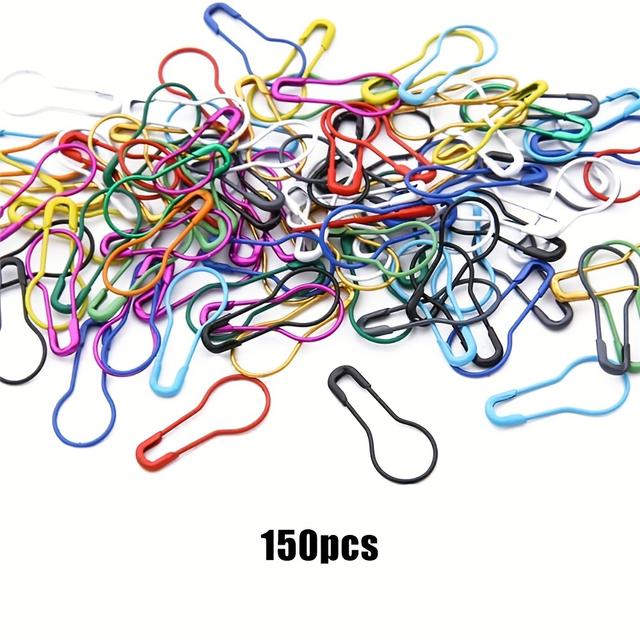 TEMU 150pcs Safety Bulb Pins, 10 Colors Crochet Markers, Metal Safety Pins For Knitting And Project