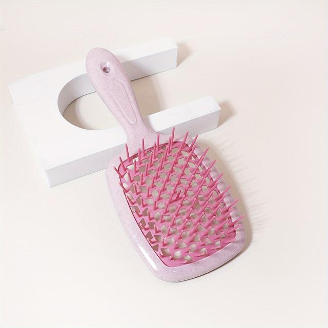 TEMU Преміум Щітка для Розплутування Волосся - 1 шт., Для Вологого або Сухого Використання для Всіх Типів Волосся, Міцні Щетини з ПП & Ручка з ABS