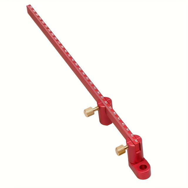 TEMU 1pc 300mm Woodworking Scribing Gauge Center Finder Ruler Aluminum Scribing Circle Ruler Woodworking Compass For Woodturners Bowls Lathe Work