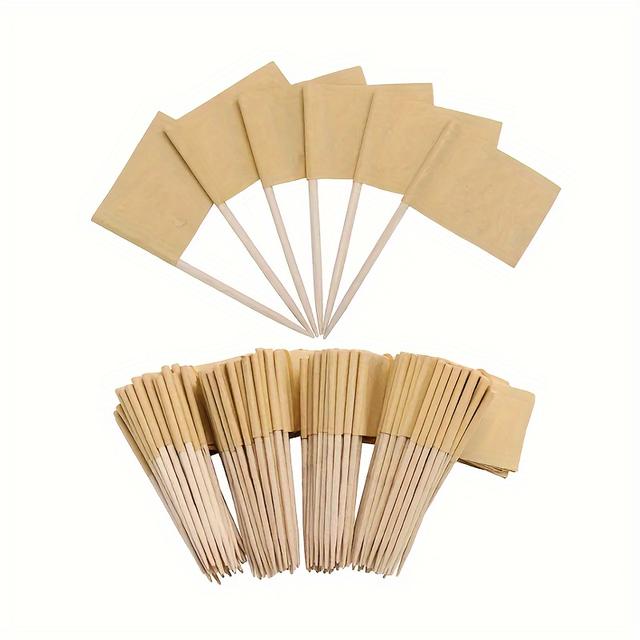 TEMU 100pcs, Blank Toothpick Flags, Cheese Markers, Food Labels For Party Buffet, Cheese Labels For Charcuterie Board, Cheese Board Accessories, Flag Toothpicks For Appetizers, Party Decor