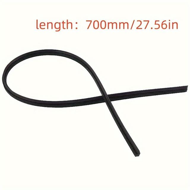 TEMU Universal Car Wiper Blade Silicone Strip Quiet Durable 10.6mm