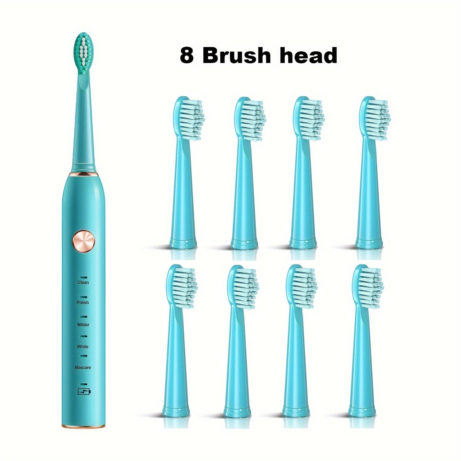 TEMU Teeth & Gums Care Electric Toothbrush For Adults, , 5 , Ipx7 Waterproof, 38000vpm Rechargeable, With Brush Heads