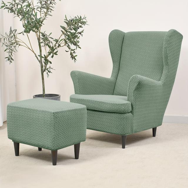 TEMU 3pcs/set T-shaped Velvet Jacquard Fabric Tiger Stool Cover And Footrest Cover Combination Set