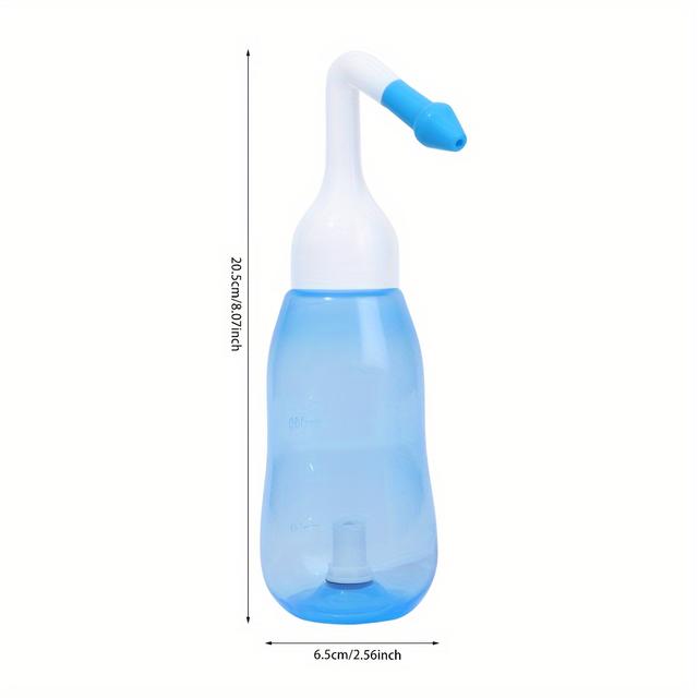 TEMU 240ml Nasal Wash Bottle With Manual Valve - Fragrance-free, Personal Care Essential