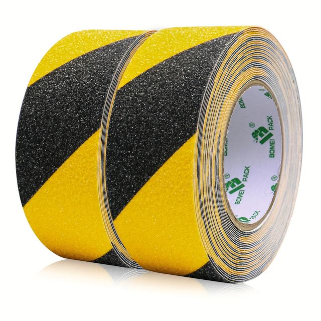 TEMU Pack Anti-slip Waterproof Tape - Extra For Stairs, Bathrooms, Pools & Office - Durable Safety Tape With 80 Mesh High Traction Grit, 50mm X 10m Roll