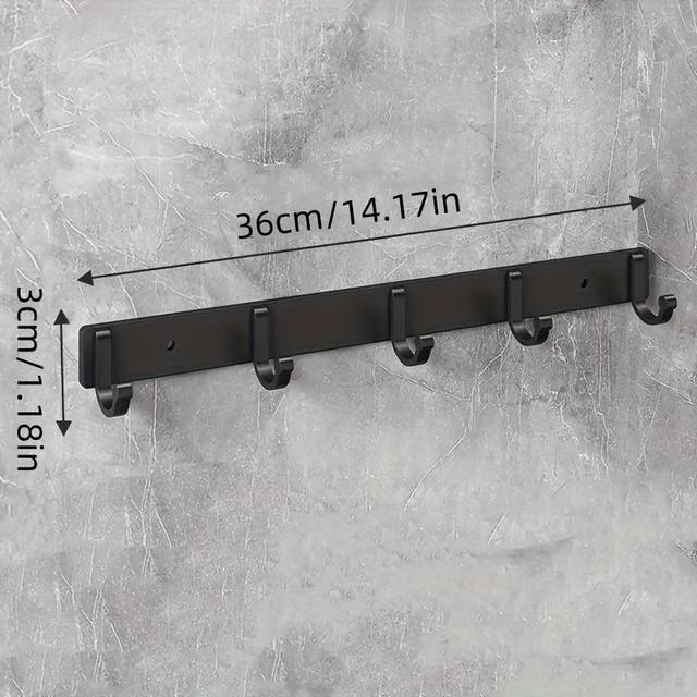 TEMU 1/2개, 벽걸이 후크, 벽걸이 랙 후크, 욕실 및 주방용 수건 걸이, 옷, 가방, 열쇠 및 잡다한 물품을 위한 벽걸이 수납 후크 랙