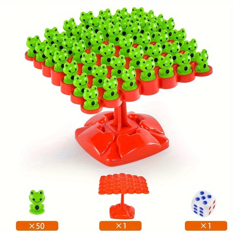 TEMU Frog Balance Tree Board Game - Interactive Math & Attention Training Toy, , Pp Material, Ideal For Parties Fun, Frog Gifts
